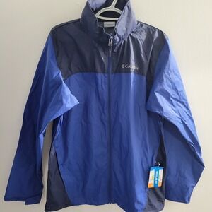 NWT Columbia Glennaker Lake II Rain Jacket Men's Size Small Blue Omni Shield